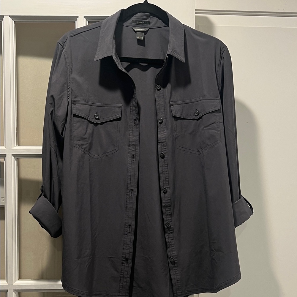 Eddie Bauer Men's Charcoal Shirt Jacket
